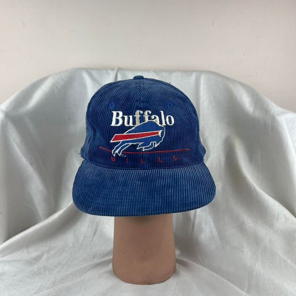Vintage NFL Buffalo Bills Blue Corduroy Cap With Embroidered Logo